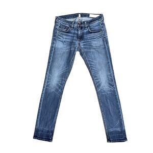 RAG & BONE The Dre in Gia Distressed Low Rise Slim Ankle Jeans Women’s Size 25